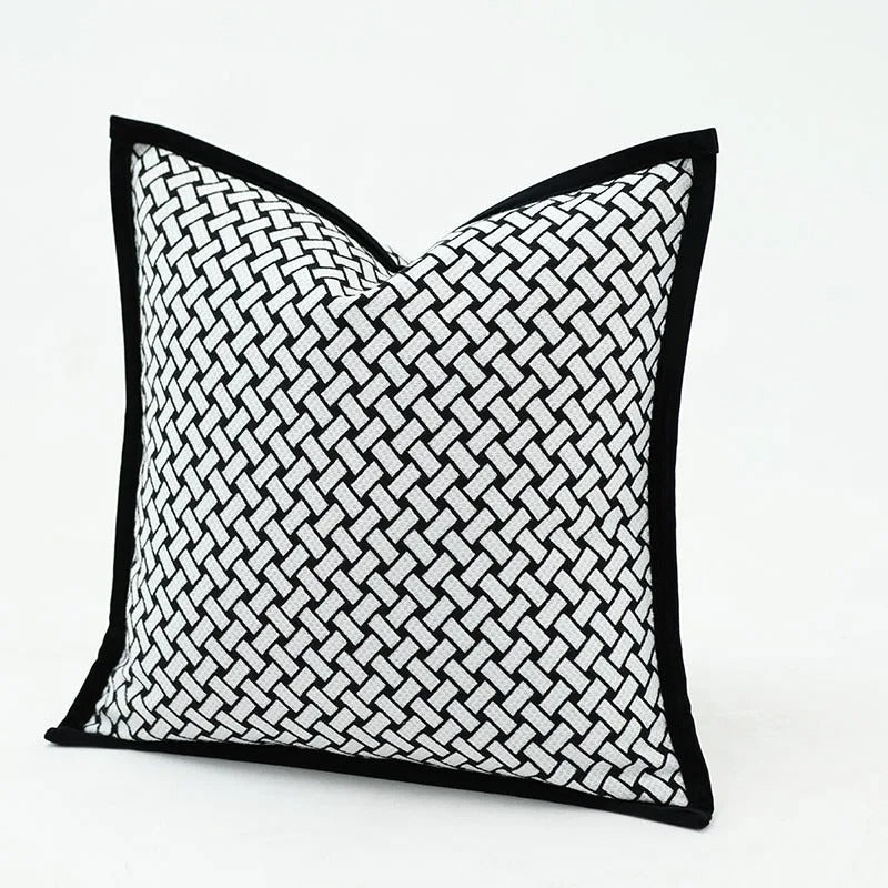 BowLift | VelvetGlow Cushion Cover - Double-sided Geometric Cushion Cover of Luxury Jacquard