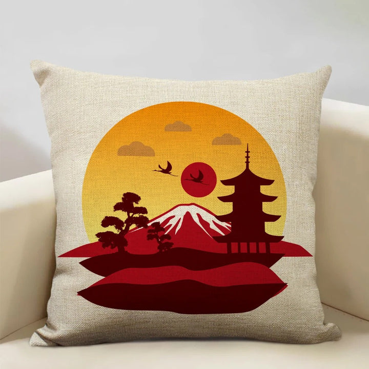 BowLift | BeauRêve Cushion Cover with Mount Fuji - Japanese Style for Any Space