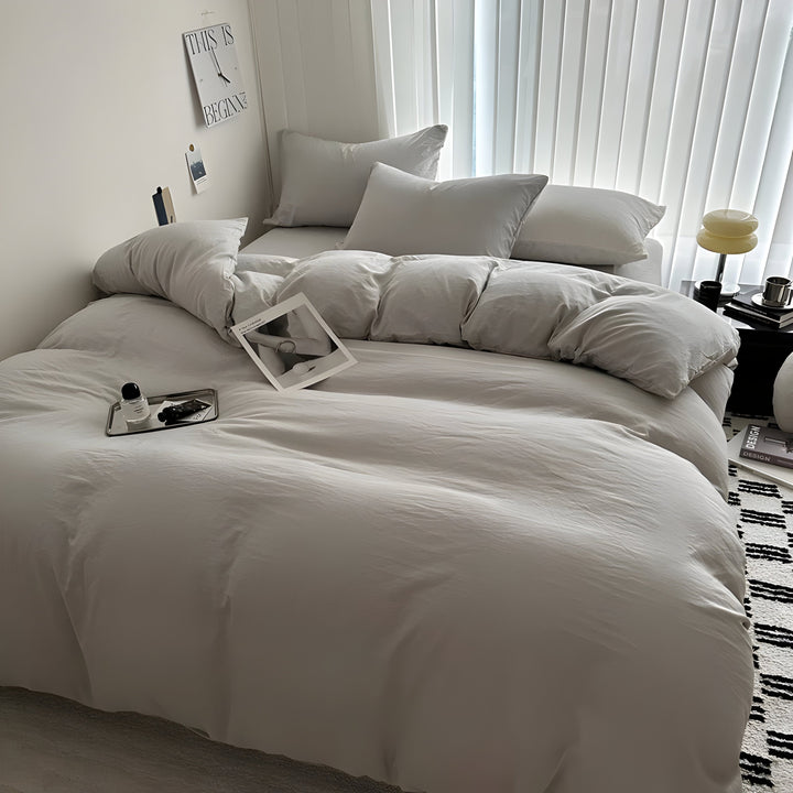 CloudHaven - Solid Color Cotton Bedding Set | Bowlift