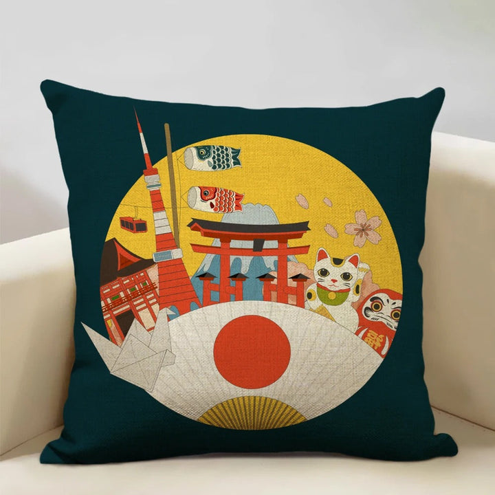 BowLift | BeauRêve Cushion Cover with Mount Fuji - Japanese Style for Any Space