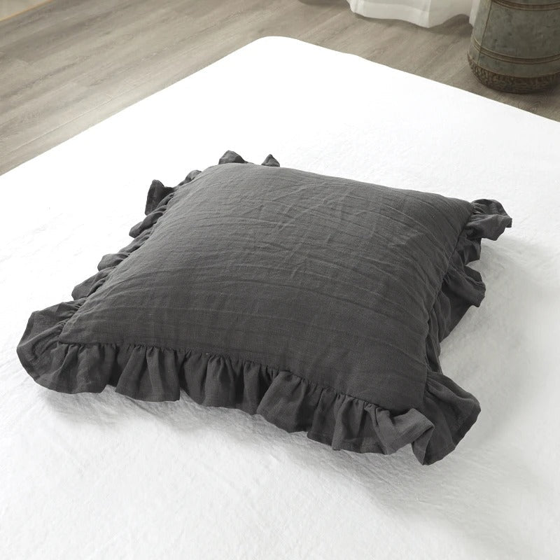 BowLift | Elegant Linen Cushion Cover - with Ruffles for Ultimate Comfort