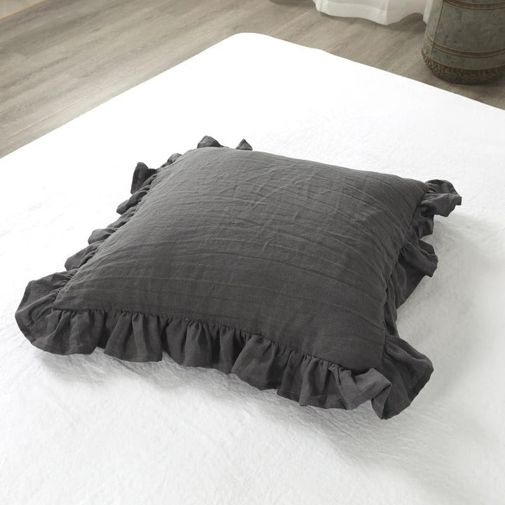 BowLift | Elegant Linen Cushion Cover - with Ruffles for Ultimate Comfort
