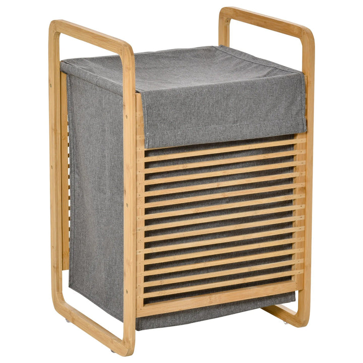 PureWeave Basket – PortaBowlifte Laundry Basket made of Bamboo with Lid | Bowlift