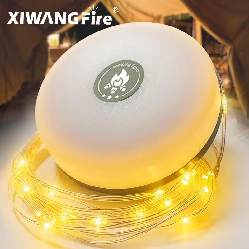 BowLift | CampBeam LED Outdoor String Lights – Rechargeable Waterproof Lights with Magnetic Hooks & 5 Lighting Modes