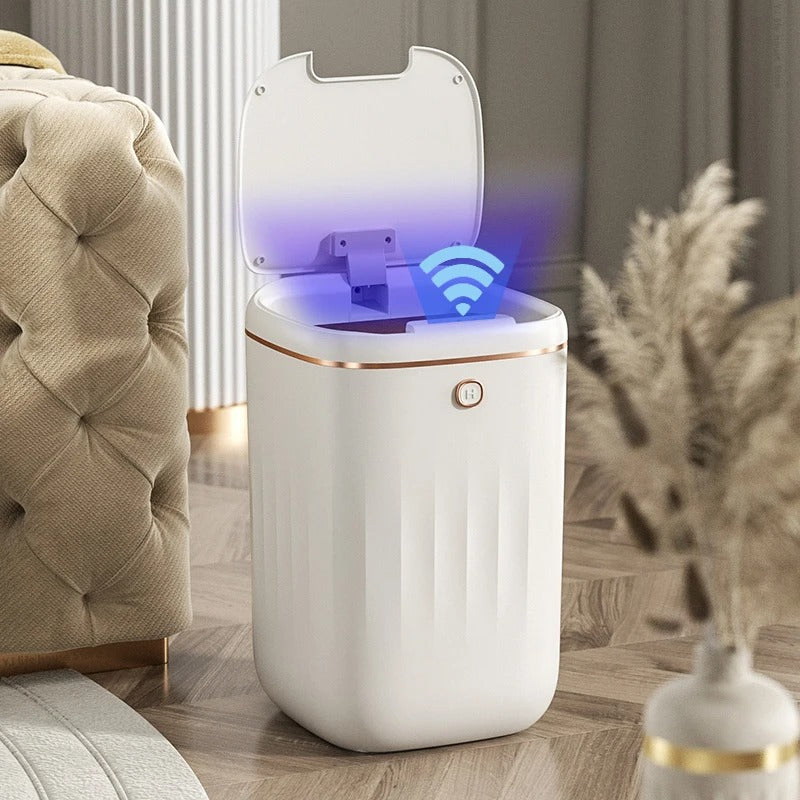BowLift | Smart Sensor Trash Bin with UV Light – Automatic Touchless Wastebasket with Lid & Odor Control for Kitchen, Bathroom & Home Hygiene