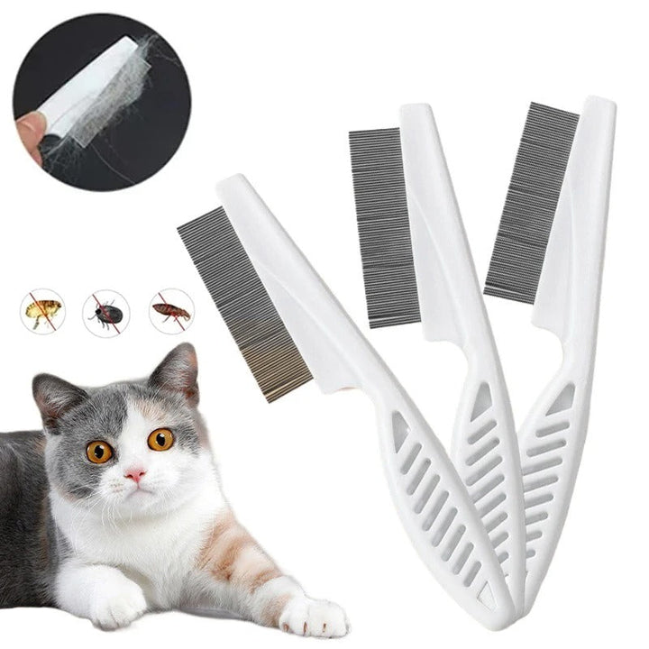 Pet Hair Shedding Comb Stainless Steel Flea Comb Bowlift