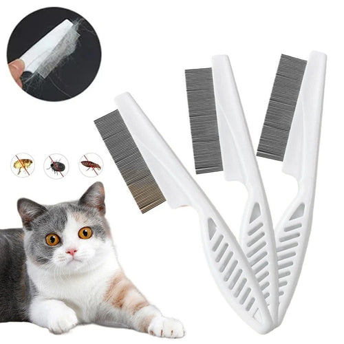 Pet Hair Shedding Comb Stainless Steel Flea Comb Bowlift
