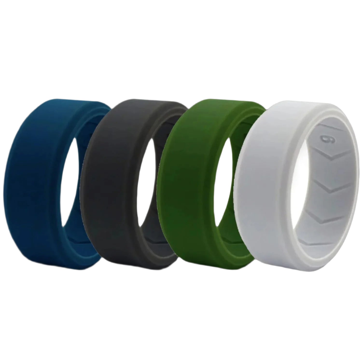 BowLift | Black Silicone Ring Set x 4– Stylish and Durable Wedding Band Alternative