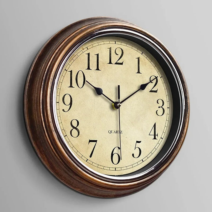 BowLift | WoodLuxe classic wall clock – stylish silent wooden decorative clock 30 cm