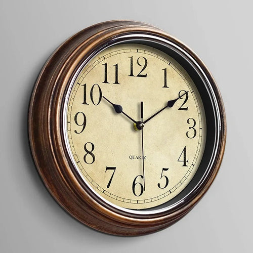 BowLift | WoodLuxe classic wall clock – stylish silent wooden decorative clock 30 cm
