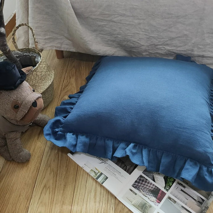 BowLift | Elegant Linen Cushion Cover - with Ruffles for Ultimate Comfort