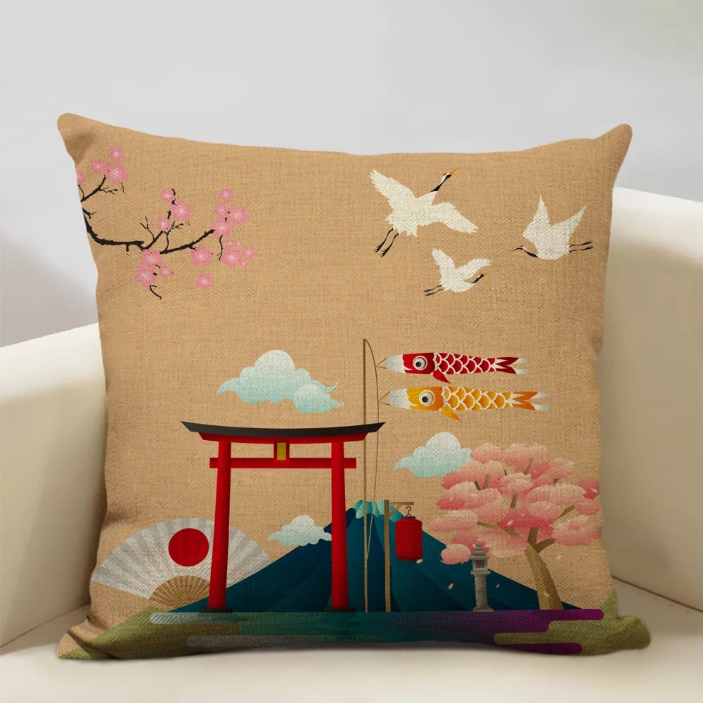 BowLift | BeauRêve Cushion Cover with Mount Fuji - Japanese Style for Any Space