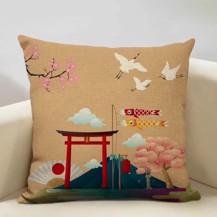 BowLift | BeauRêve Cushion Cover with Mount Fuji - Japanese Style for Any Space