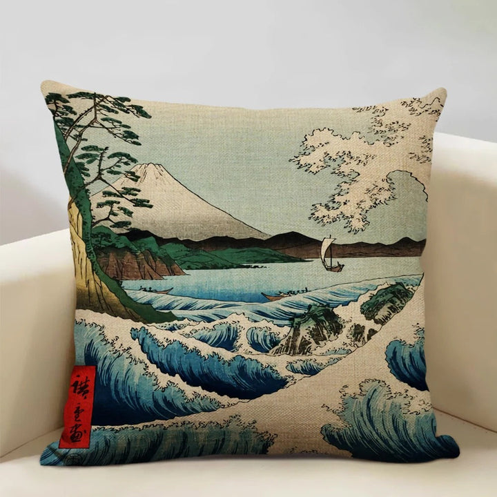 BowLift | BeauRêve Cushion Cover with Mount Fuji - Japanese Style for Any Space