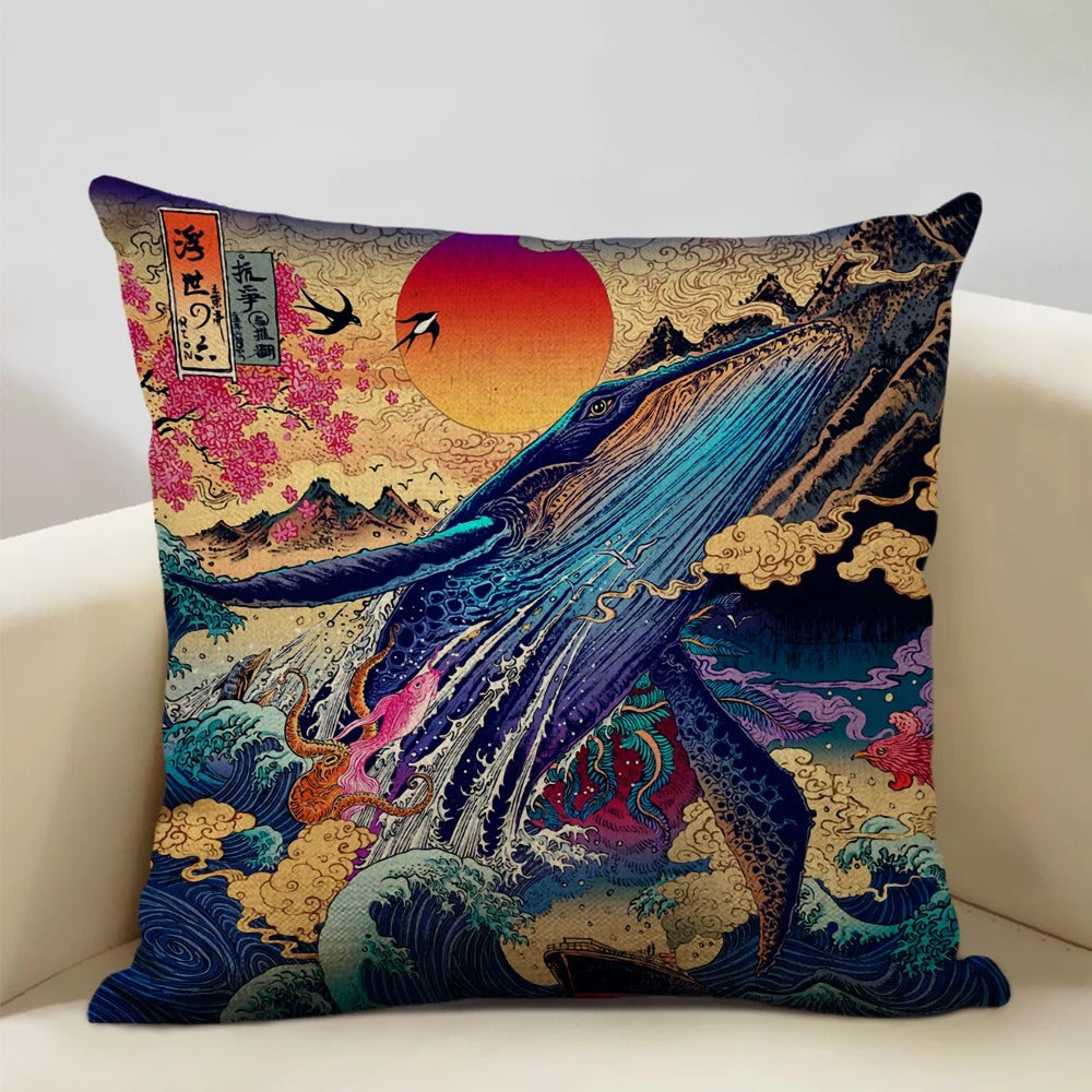 BowLift | BeauRêve Cushion Cover with Mount Fuji - Japanese Style for Any Space