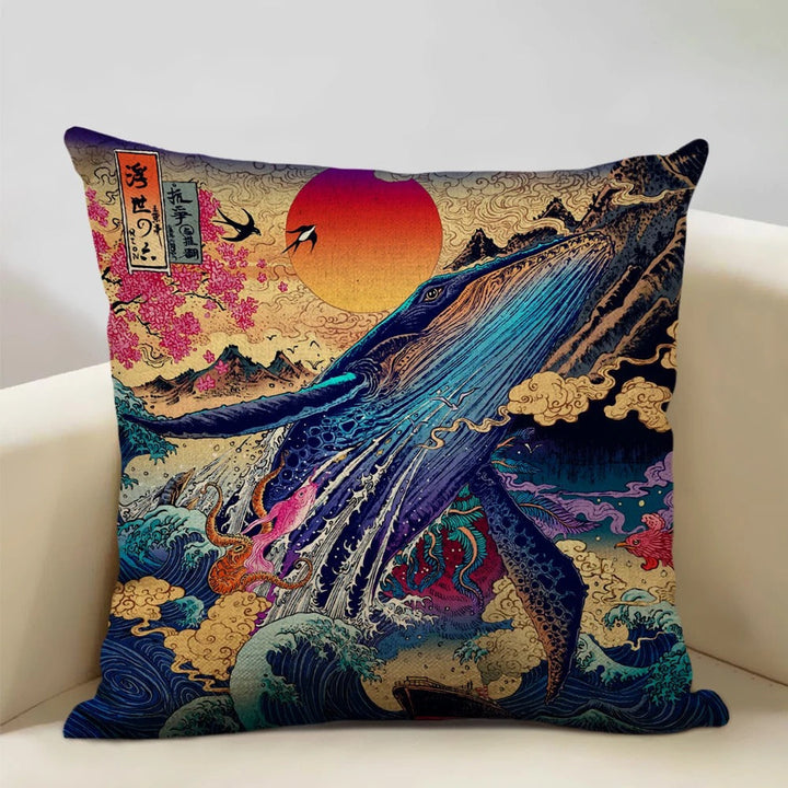 BowLift | BeauRêve Cushion Cover with Mount Fuji - Japanese Style for Any Space