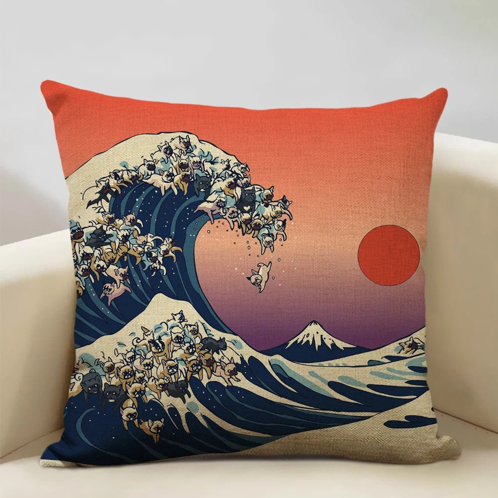 BowLift | BeauRêve Cushion Cover with Mount Fuji - Japanese Style for Any Space
