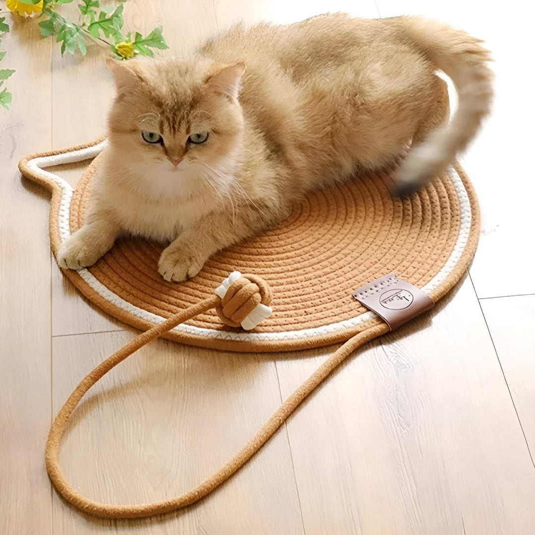 BowLift | Cotton Cat Scratching Mat made of Rope - ClawGuard