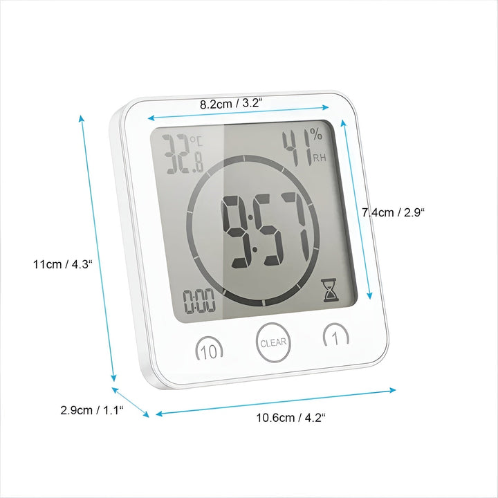 Waterproof Shower Clock with Timer – Practical for Time Management in the Bathroom | Bowlift