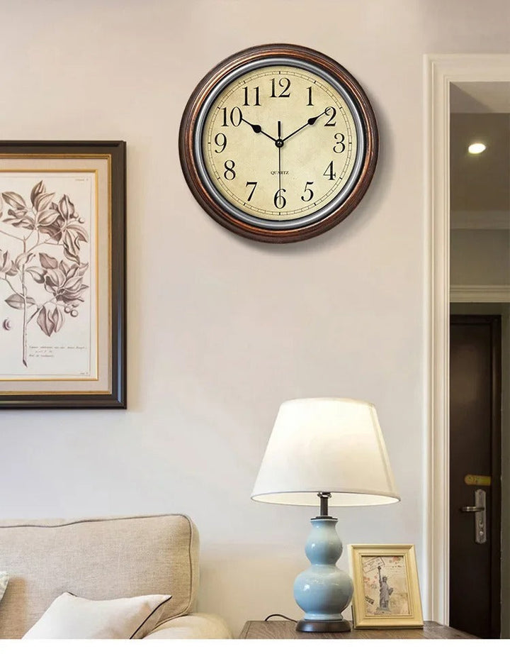 BowLift | WoodTime Classic Wall Clock – Stylish Wooden Decorative Clock with Silent Movement