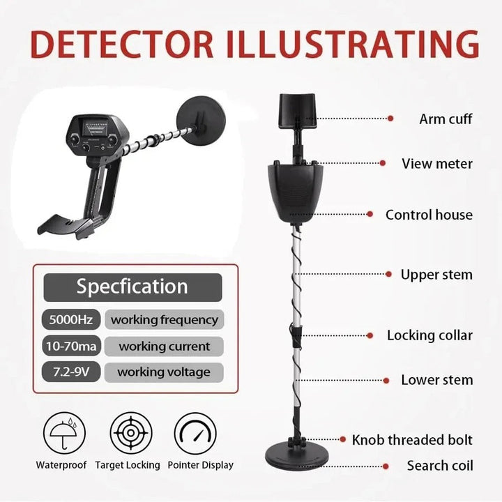 BowLift | Professional Underground Metal Detector - High Accuracy for Gold Detecting & Treasure Hunting