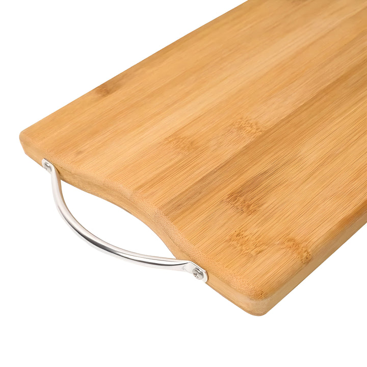 SliceNest Cutting Board – Natural Bamboo Cutting Board with Handle | Bowlift