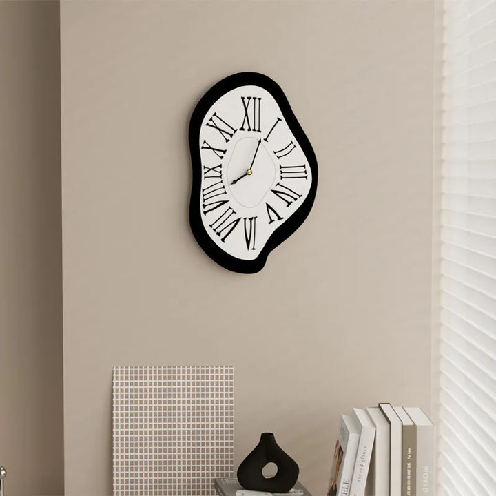 BowLift | Surrealistic Black Wall Clock: Artistic & Stylish