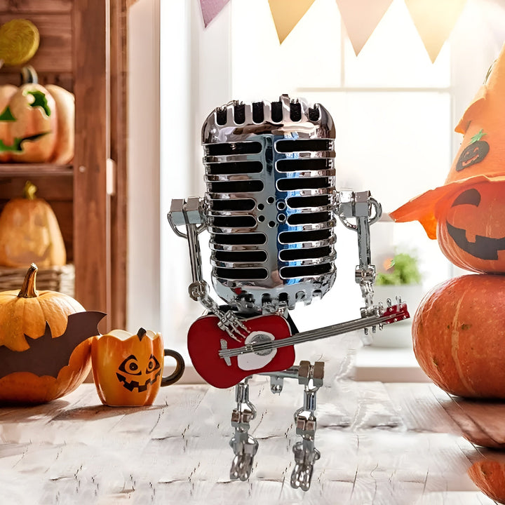 Robot lamp with guitar – LED decor in vintage style for desk | Bowlift