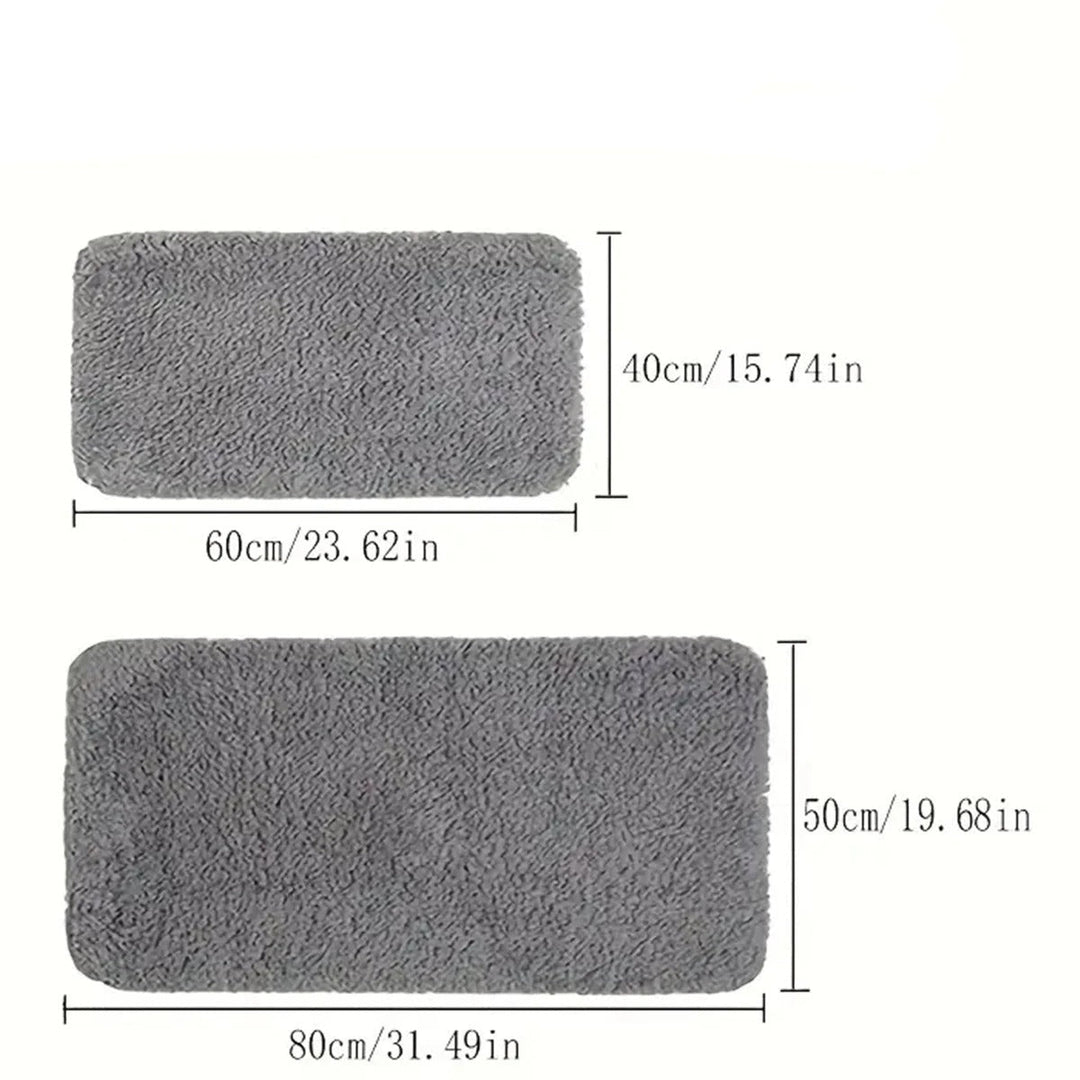 BowLift | Thickened Plush Anti-Slip Bathroom Mat | Super Absorbent, Durable & Machine Washable for Shower, Sink & Toilet Use