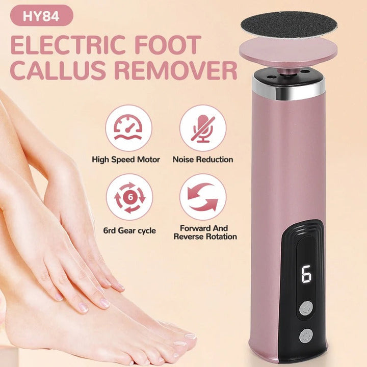 BowLift | 2-in-1 Electric Foot & Hand Care Tool | Callus Remover & Nail Polisher for At-Home Pedicures