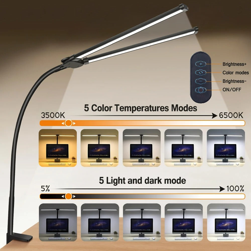 BowLift | Double-Head LED Desk Lamp | Lighting Solution for Study, Work & Office Use
