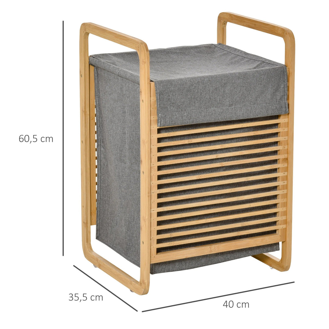 PureWeave Basket – PortaBowlifte Laundry Basket made of Bamboo with Lid | Bowlift