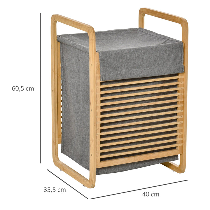 PureWeave Basket – PortaBowlifte Laundry Basket made of Bamboo with Lid | Bowlift