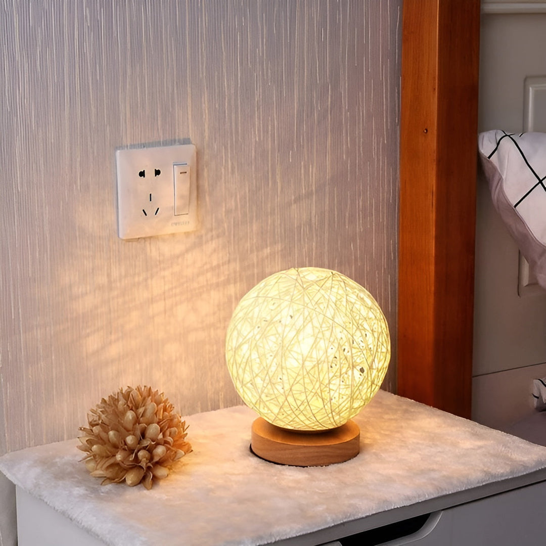 TwineGlow Light - Modern USB RechargeaBowlifte Rattan TaBowlifte Lamp | Bowlift
