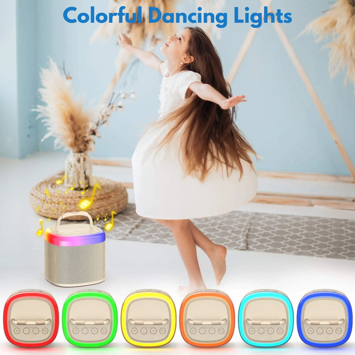 BowLift | Mini Karaoke Machine with Wireless Microphones – Portable Bluetooth Speaker for Kids