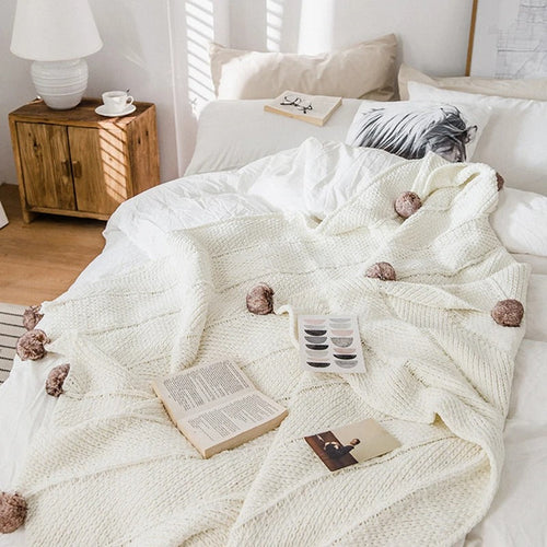 BowLift | KnitPom - Adorable Pompon Chenille Blanket