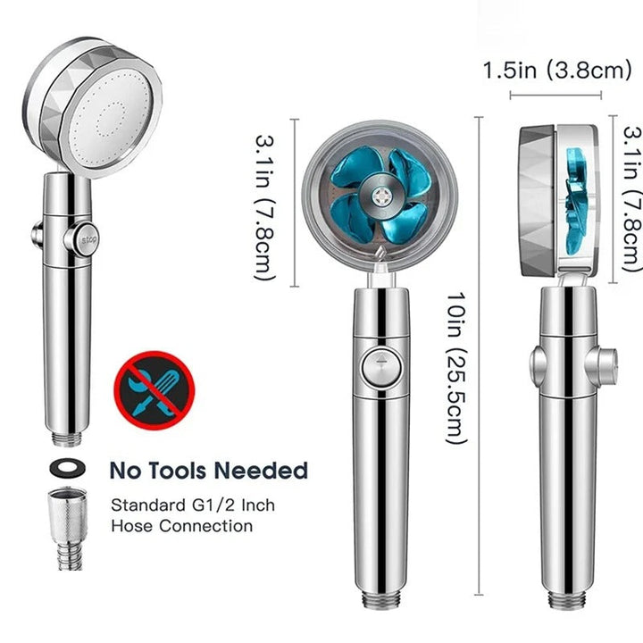 BowLift | Turbo Shower Head – Adjustable Pressure