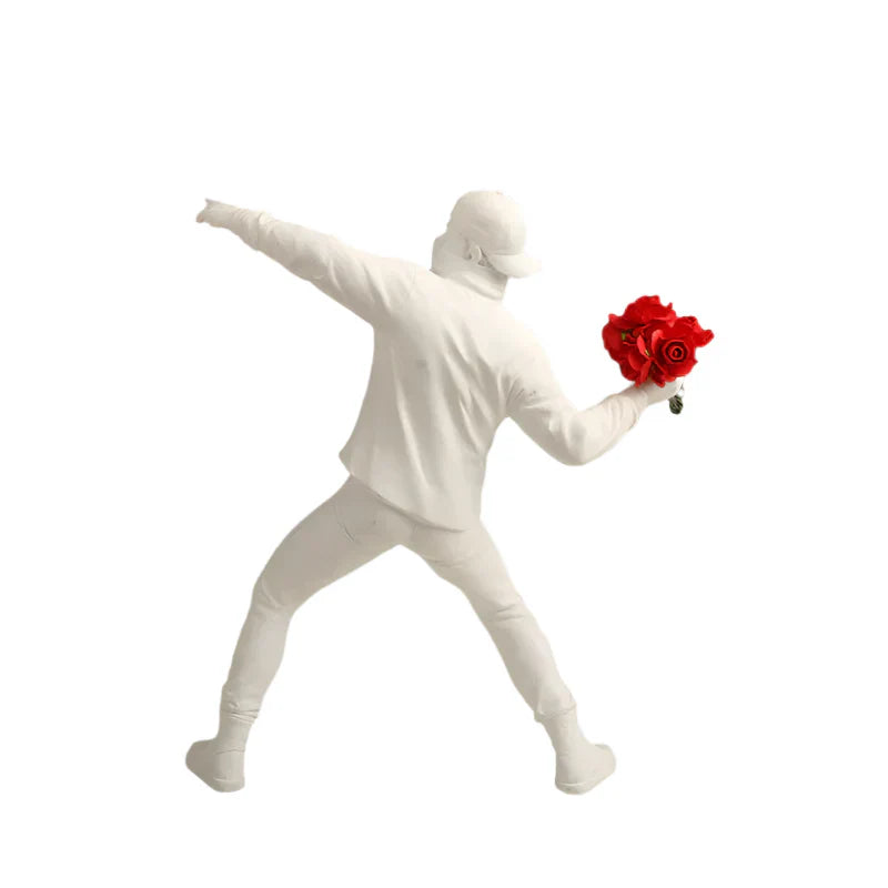 BloomThrower Modern Flower Thrower Statue Bowlift