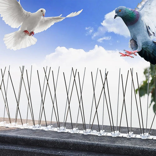 BowLift | 1PC Stainless Steel Pigeon Spikes And Bird Repeller Deterrent 25cm Balcony Anti-bird Repellent Thorn Nail Kit Pest Control