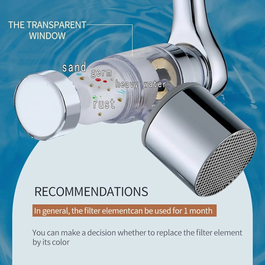 BowLift | Filtered Faucet Extender | 1080° Rotation, Dual Flow Modes & Built-In Filter for Cleaner Drinking Water