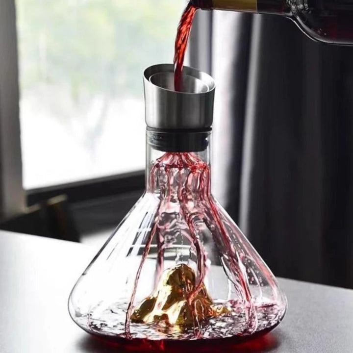 BowLift | Premium Wine Decanter | Lead-Free Crystal with Quick Aeration & Filtration for Enhanced Flavor Experience