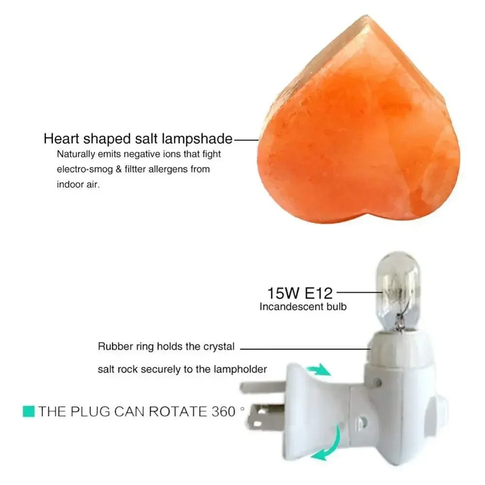 BowLift | Himalayan Salt Lamp Natural Crystal Light for Home Decor & Wellness -  Release Negative Ions Bedroom