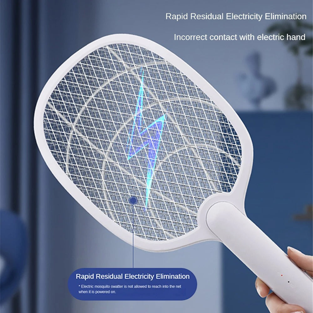 Rechargeable 2-in-1 Electric Fly Swatter and Insect Destroyer – 2500V Without Chemicals | Bowlift