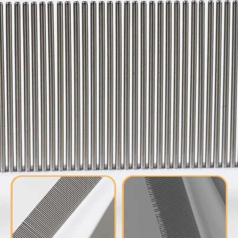 Pet Hair Shedding Comb Stainless Steel Flea Comb Bowlift