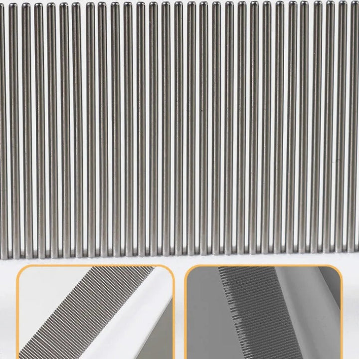 Pet Hair Shedding Comb Stainless Steel Flea Comb Bowlift