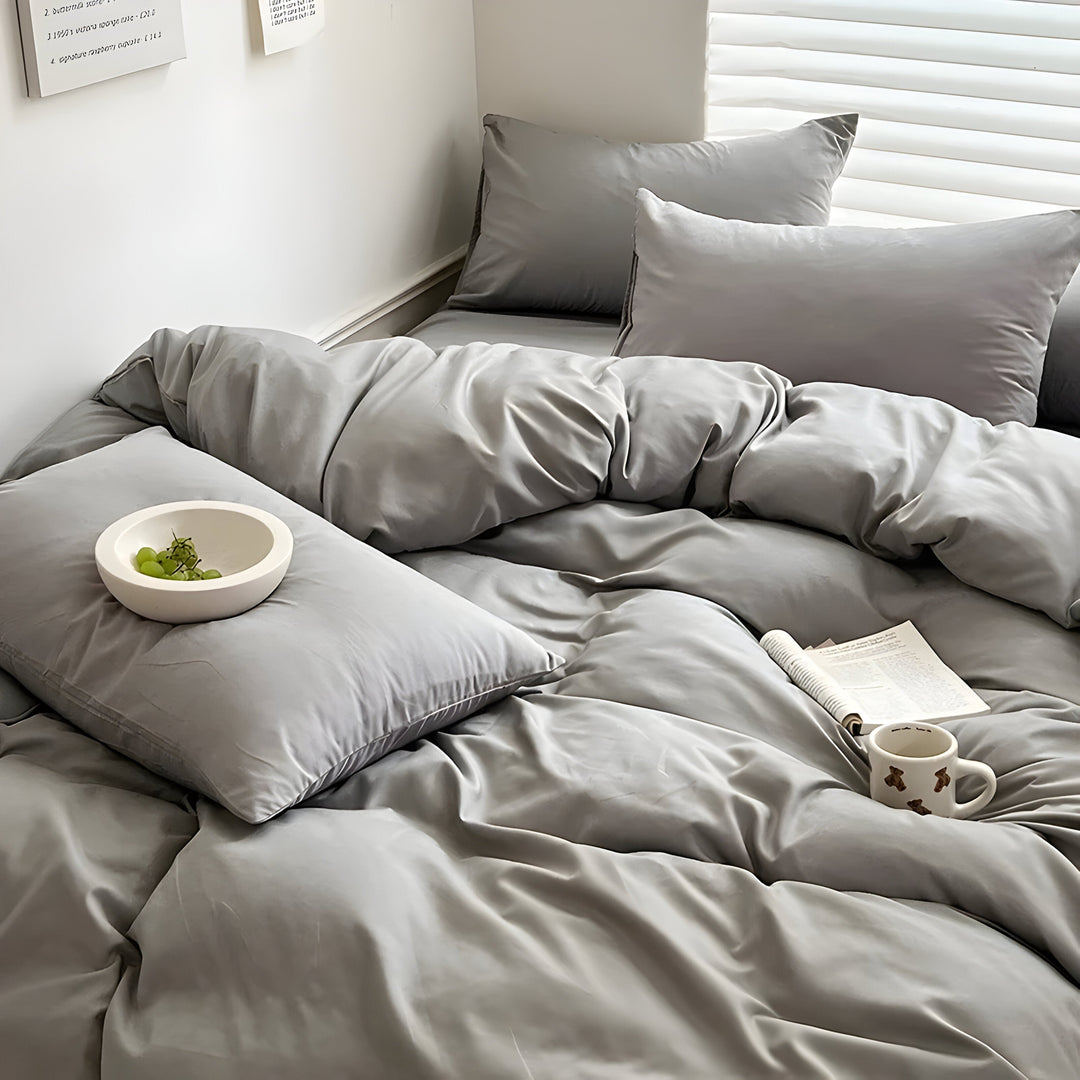 CloudHaven - Solid Color Cotton Bedding Set | Bowlift