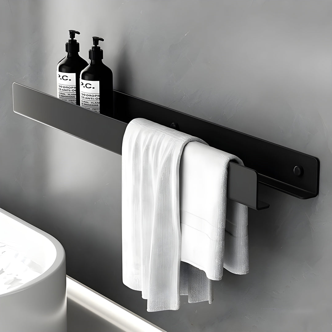 Bowliftack Bathroom Shelf – Modern Design with Towel Bar | Practical Storage for the Bathroom | Bowlift