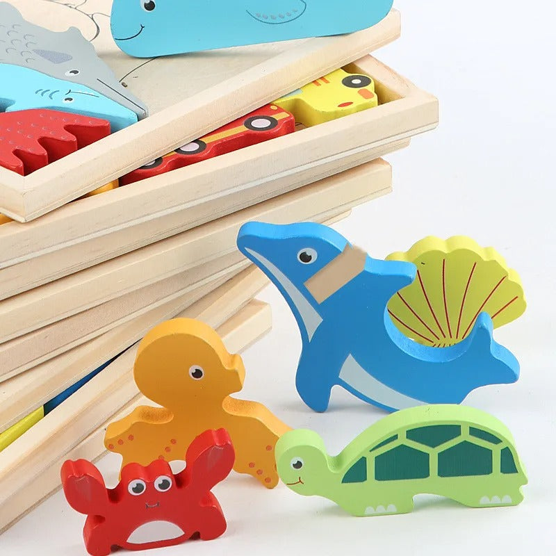 BowLift | WoodlandPuzzle - How Do the Shapes Fit Into the Frame? - Shape Puzzle