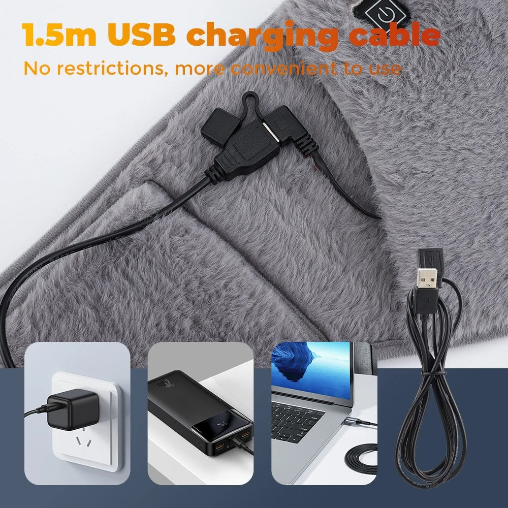 BowLift | USB Rechargeable Hand & Waist Warmer | Soft Velvet, 3 Heat Settings & Portable for Home, Office & Outdoor Use