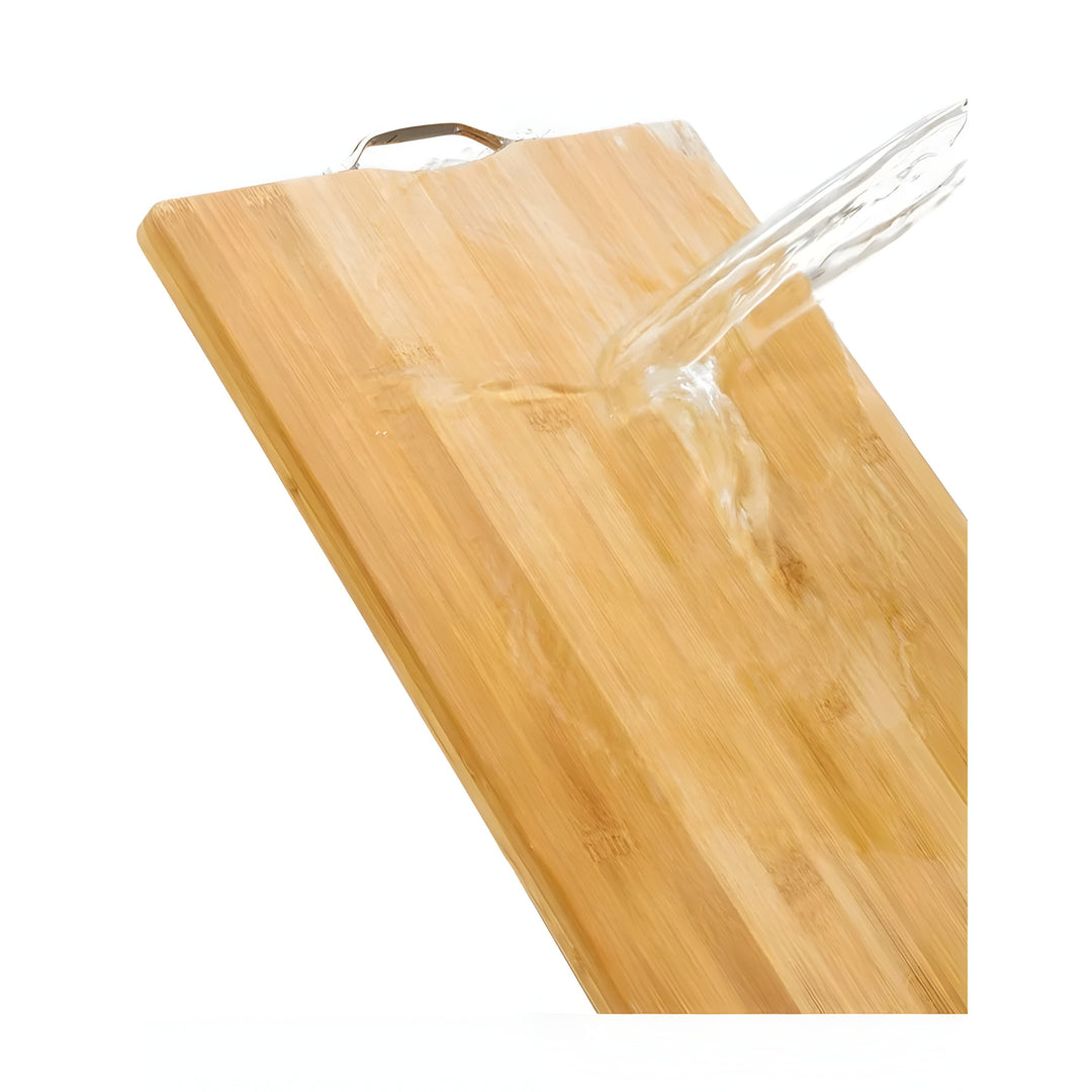 SliceNest Cutting Board – Natural Bamboo Cutting Board with Handle | Bowlift